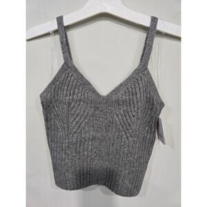 Auden Women's XS Grey Ribbed Tank Top Sweater Sleepwear MSRP $18